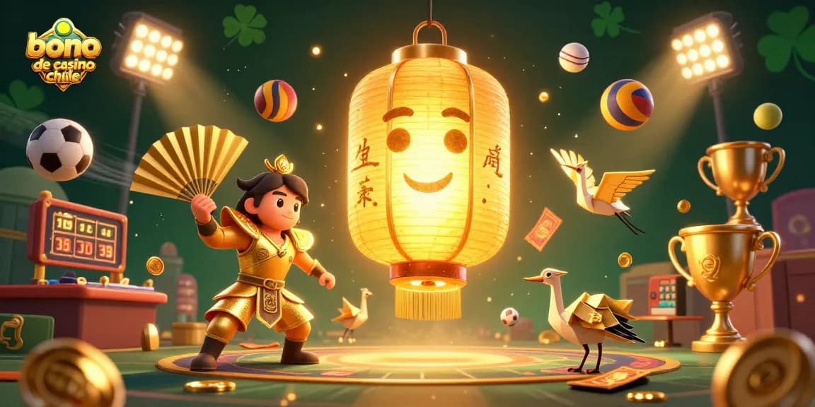 Gana con el bono de casino Chile en un casino dinámico lleno de energía y elementos visuales.
