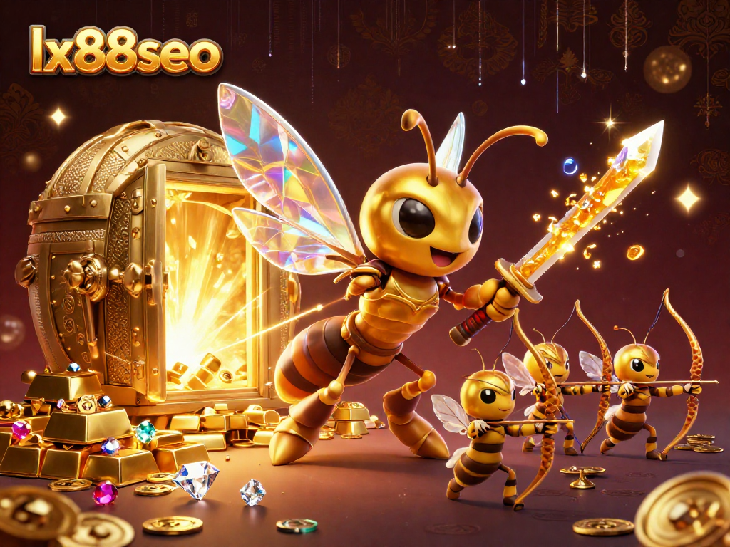 Win big at LX88 with an epic hornet warrior leading bee archers in a treasure-filled casino victory!