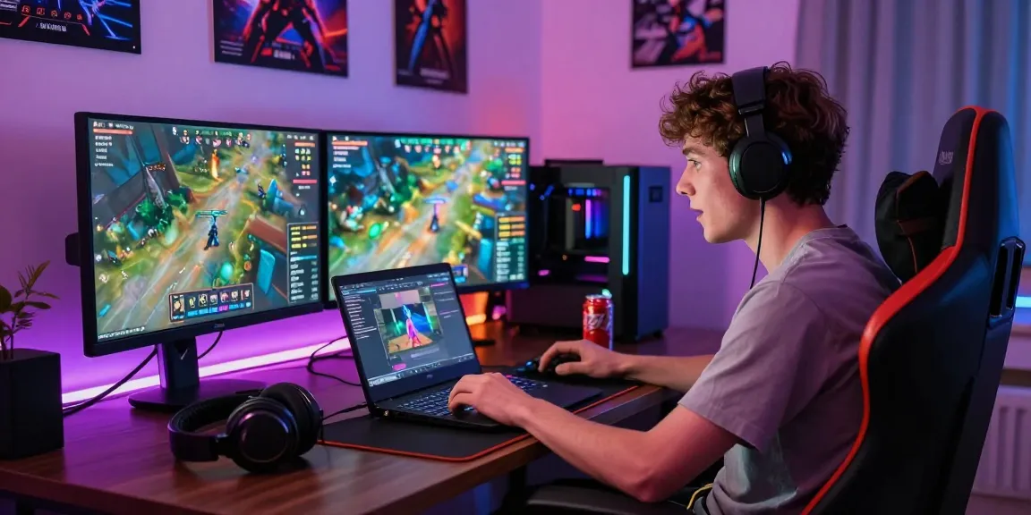 Exciting online gaming session at home with vibrant ambiance, showcasing https://gamebaidoithuong.is/ and immersive gameplay.