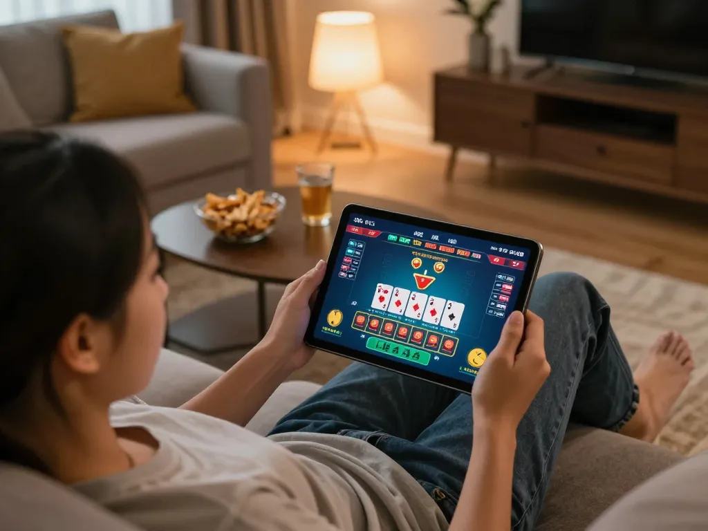 Experience online blackjack gameplay on open88 com in a relaxed home setting with engaging visuals.
