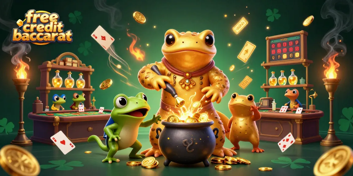 Win in free credit baccarat with a detailed scene of alchemists and live casino elements.