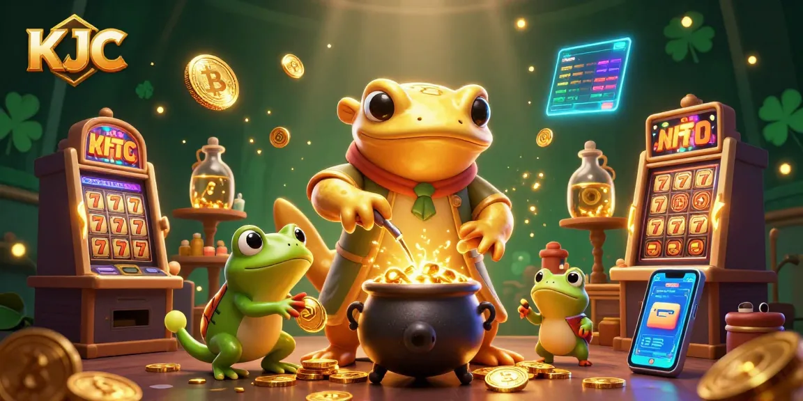 KJC players spin reels and win jackpots in an enchanting golden alchemist's lair.