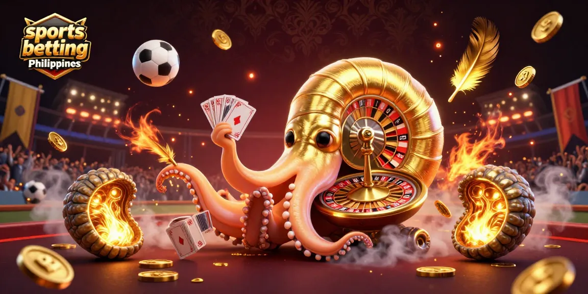 Engage in dynamic sports betting Philippines with a 3D nautilus roulette wheel amidst rich game elements.
