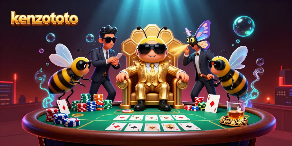 Engage in thrilling bets at kenzototo with this vibrant 3D poker scene filled with excitement.