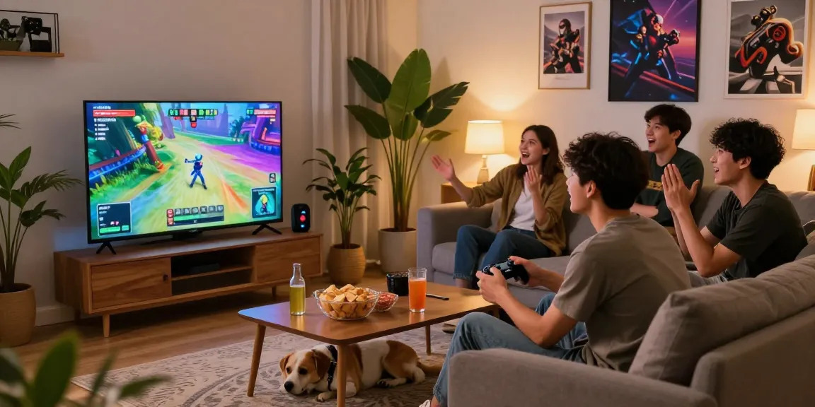 Excited user engaged in Raja Game login on a cozy couch with friends.