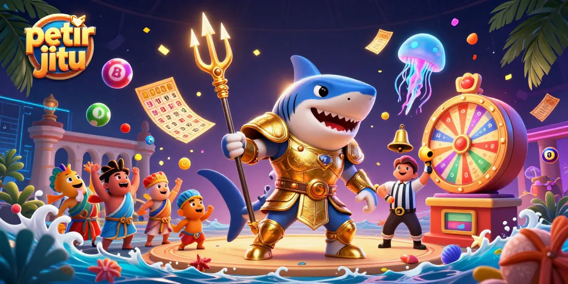 Permainan petir jitu dengan ikan hiu bertarung di arena bawah laut, lotre, dan bingo.