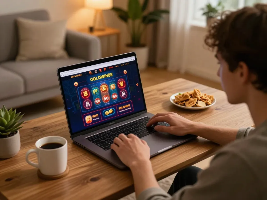 Permainan yang menarik di platform kasino online GOLDWIN88 dalam suasana rumah yang nyaman