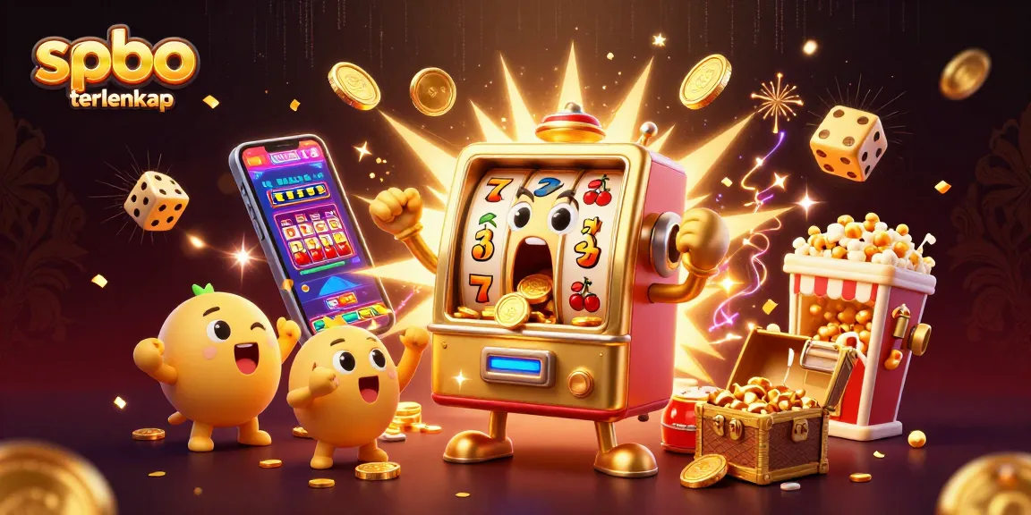 Experience the thrill of spbo terlengkap with vibrant 3D cartoon slot machines and dynamic casino elements.