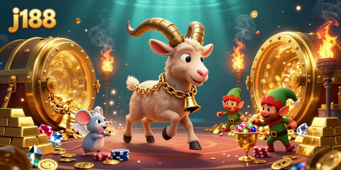 Engage in the vibrant j188 holiday-horror casino scene featuring Krampus and festive chaos.