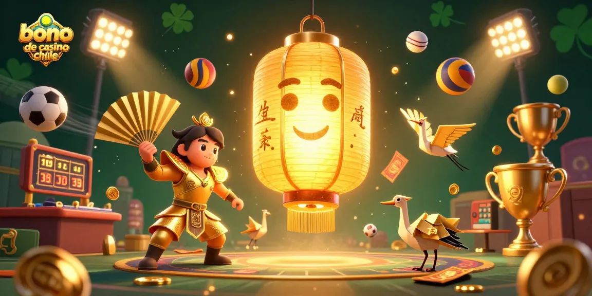 Gana con el bono de casino Chile en un casino dinámico lleno de energía y elementos visuales.