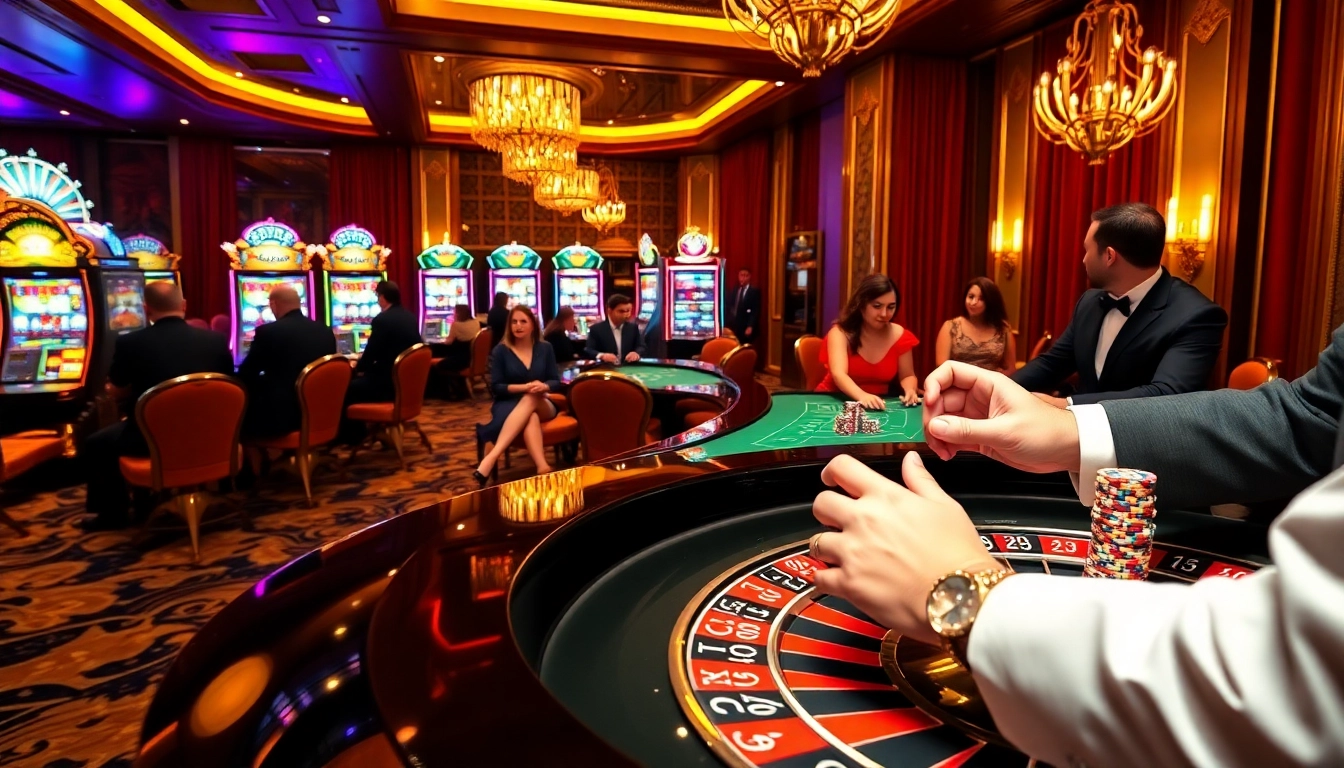 COD-inspired action at a roulette table in a luxurious casino setting.