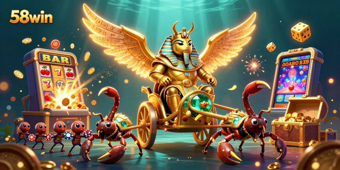 Experience the excitement of 58win with vividly detailed casino elements bursting with energy and life.