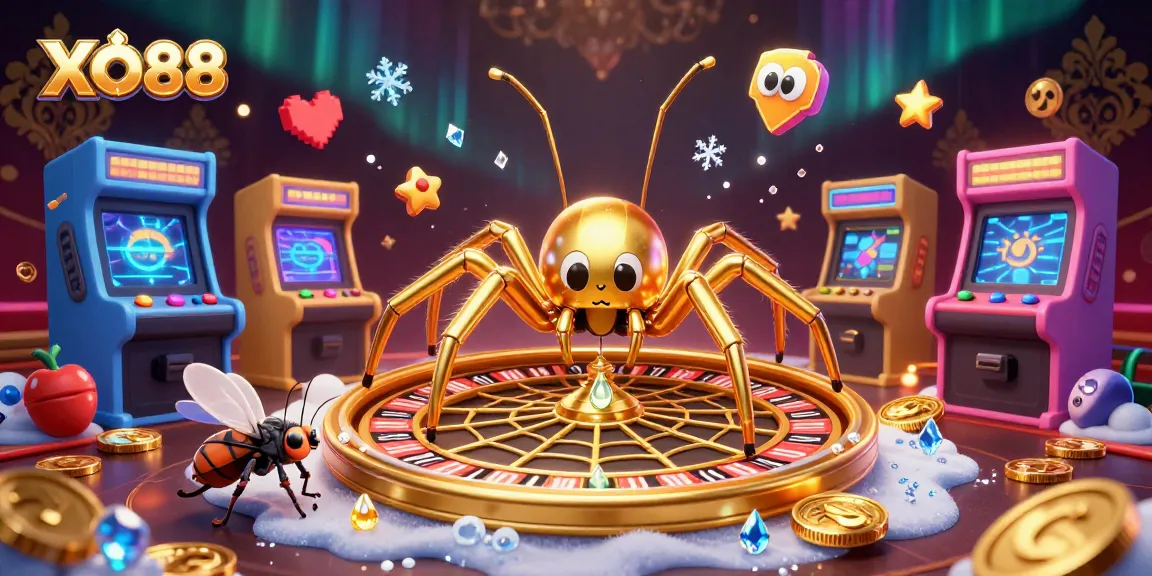 Bet on XO88's exciting games with a colorful roulette wheel and unique characters.