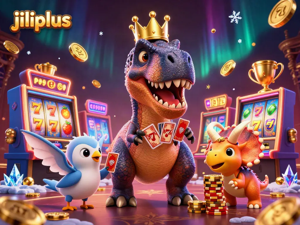 Experience thrilling wins with jiliplus in a vibrant casino scene featuring dazzling characters and game elements.