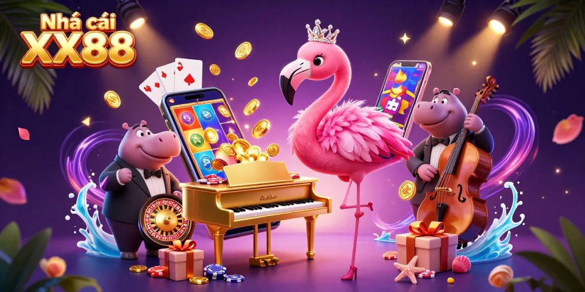 Engage with Nhà cái XX88's thrilling casino games featuring vibrant characters and dynamic elements.
