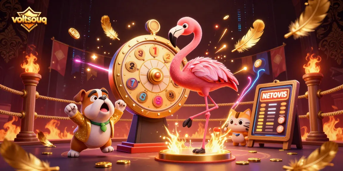 Experience the excitement of gambling with voltsouq in this vibrant casino-themed illustration.