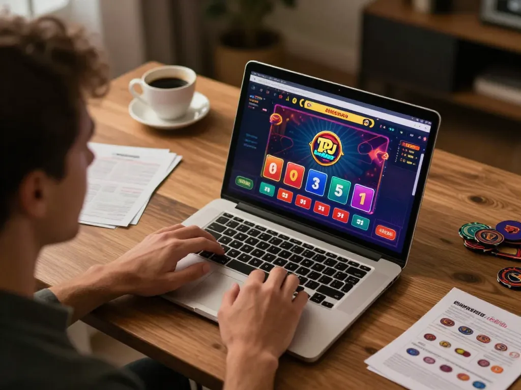 Player enjoying a winning moment on the phtaya online casino platform, highlighting a cozy home gaming setup.