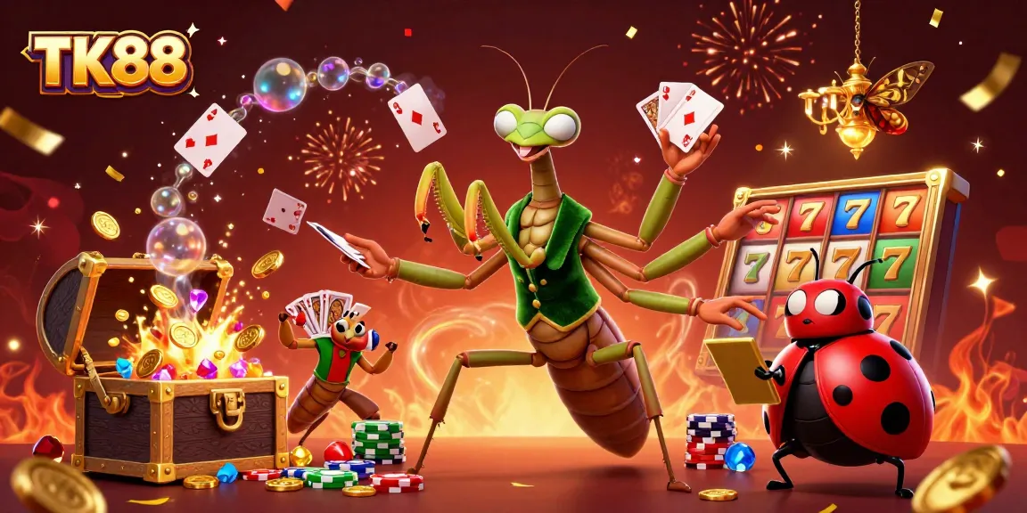 Engage with TK88's thrilling casino adventure featuring vibrant characters and dynamic gameplay elements.