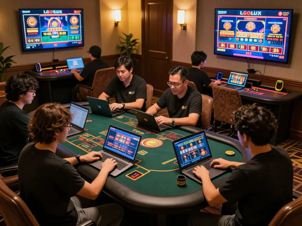 Engaging gameplay on LGOLUX platform showcasing luxurious online casino experience.
