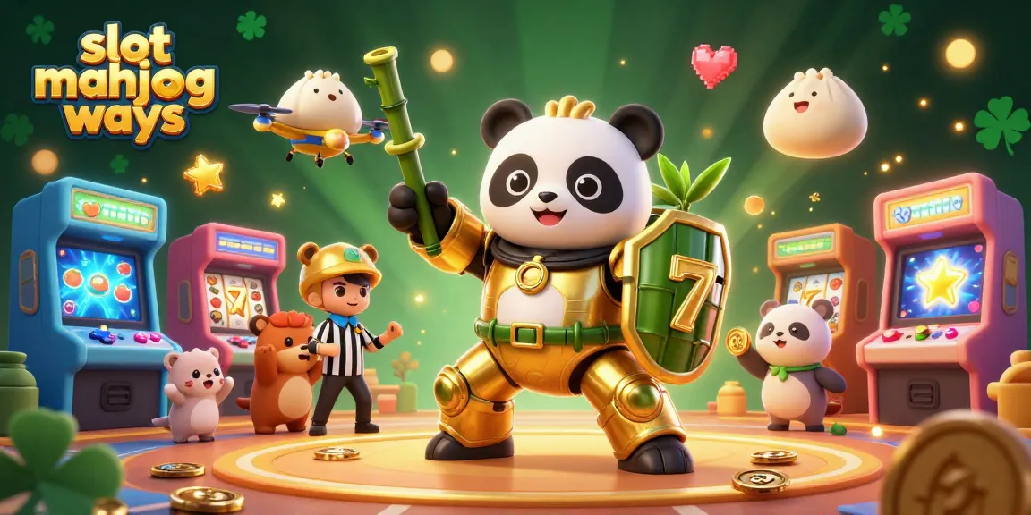 Experience excitement in slot mahjong ways with this vibrant, animated 3D casino illustration.