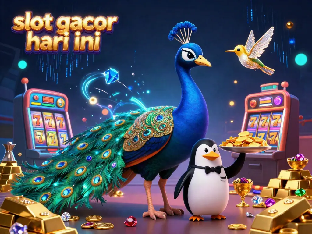 Melihat keseruan slot gacor hari ini dengan karakter kartun 3D dalam suasana kasino yang megah.