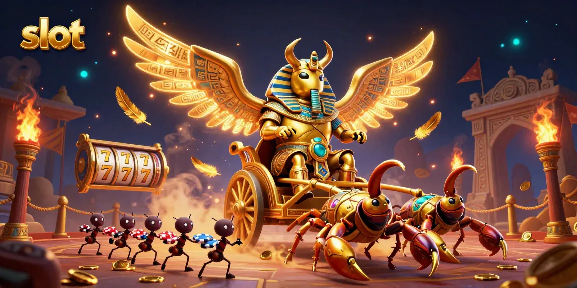 Slot memberikan pengalaman mendebarkan dengan scarab emas dan simbol keberuntungan, nikmati permainan!