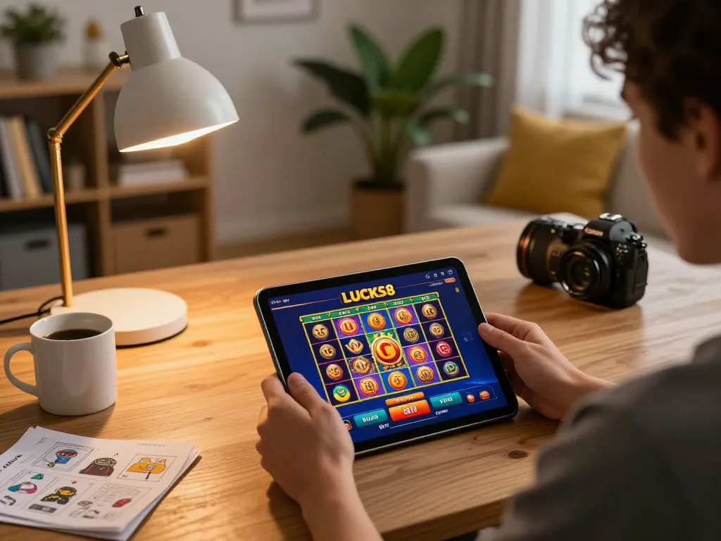 Người dùng hứng thú khám phá ứng dụng LUCKS8 để chơi game casino trực tuyến trong một môi trường thoải mái tại nhà.