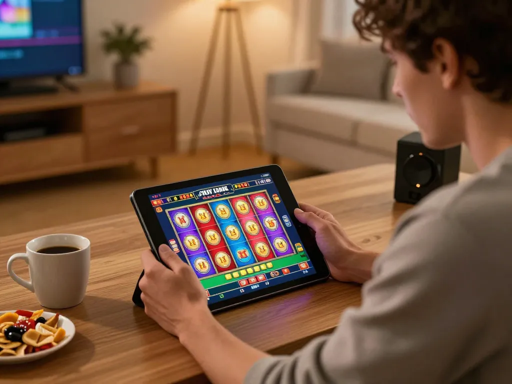 Pemain yang terlibat menuntut kredit percuma rm5 sambil bermain di tablet di rumah, meningkatkan pengalaman permainan dalam talian.
