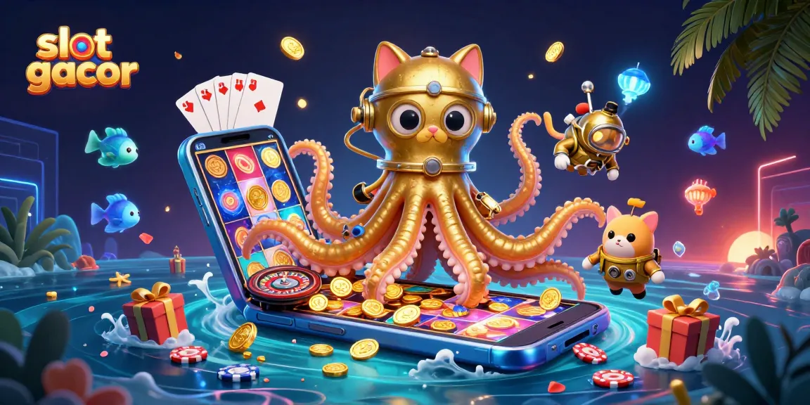 Experience winning excitement with slot gacor in this vibrant 3D casino-themed scene.