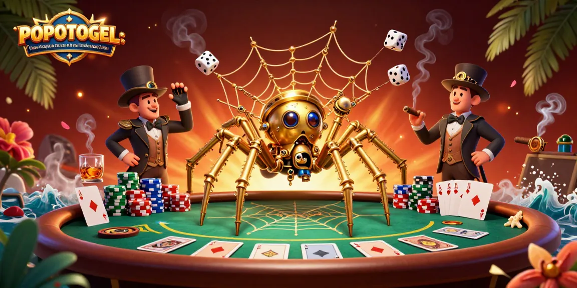 Experience the thrill with POPOTOGEL: Pusat Pelayanan Situs Toto 4d & Pasaran Togel Online Lengkap 24Jam featuring an intricate 3D casino scene.