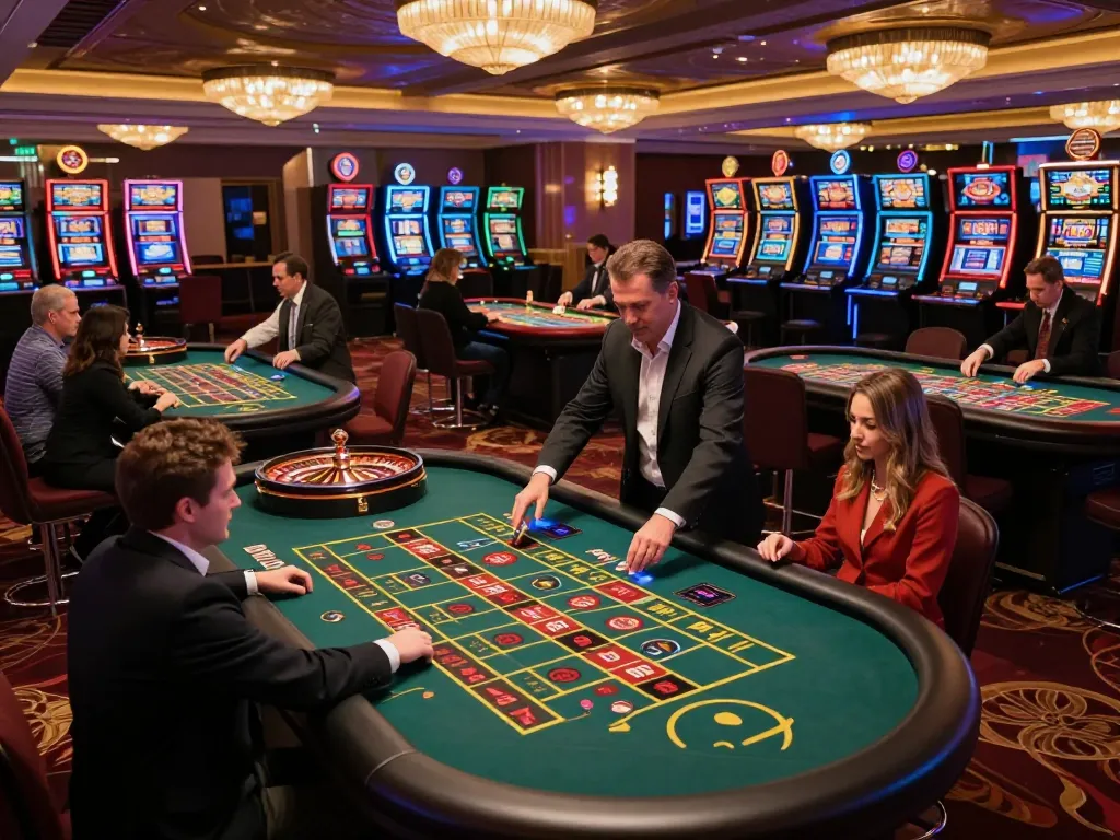 Players engaging with roulette in a lively casino atmosphere showcasing rr88bet's dynamic gaming experience.