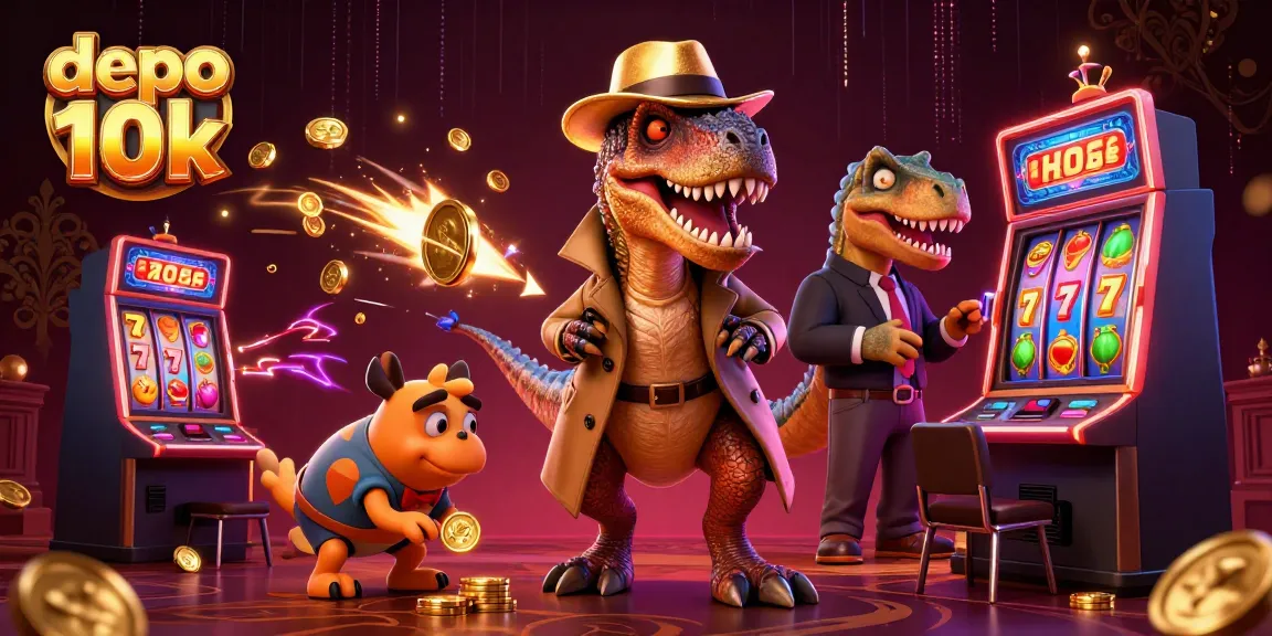 Spin the jackpot with depo 10k and sneak a winning moment with playful dinosaurs.