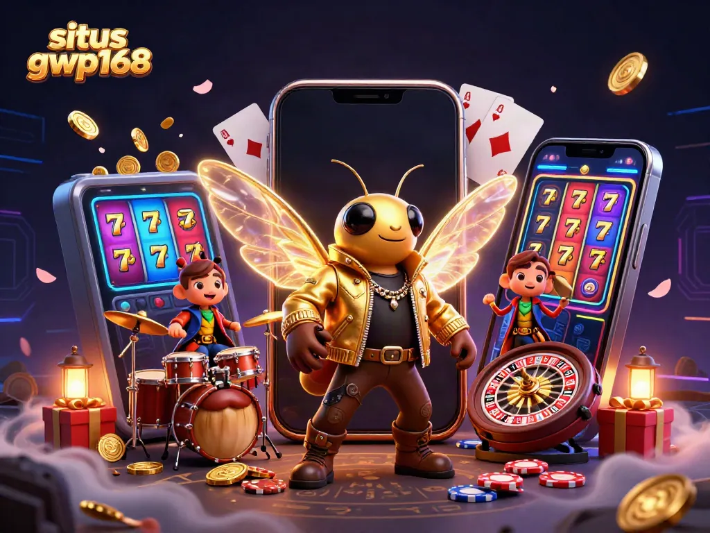 Permainan slot seru di situs gwp168 dengan cicada rock star dan elemen kasino