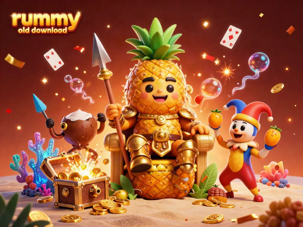 Join the fun with rummy old download featuring vibrant characters in a lively beach casino setting.