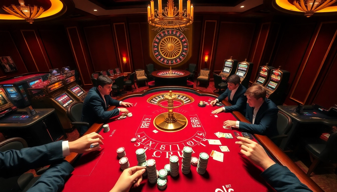 Experience the thrill of gaming at Hitclub with vibrant casino tables and players in action.