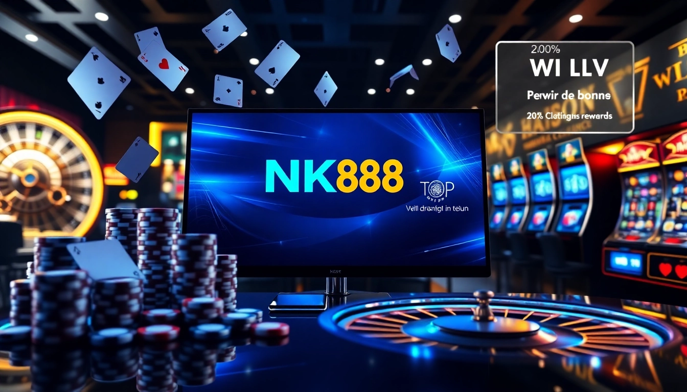 Engaging NK88 top online casino interface showcasing strategic poker play and live odds