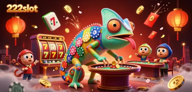 Menangkan jackpot di 222slot dengan ilustrasi kartun 3D penuh warna dan detail.