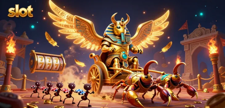 Slot memberikan pengalaman mendebarkan dengan scarab emas dan simbol keberuntungan, nikmati permainan!