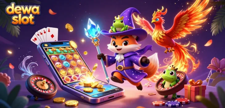 Dewa slot menunjukkan fitur permainan slot online yang menarik dan interaktif dengan tokoh magis.