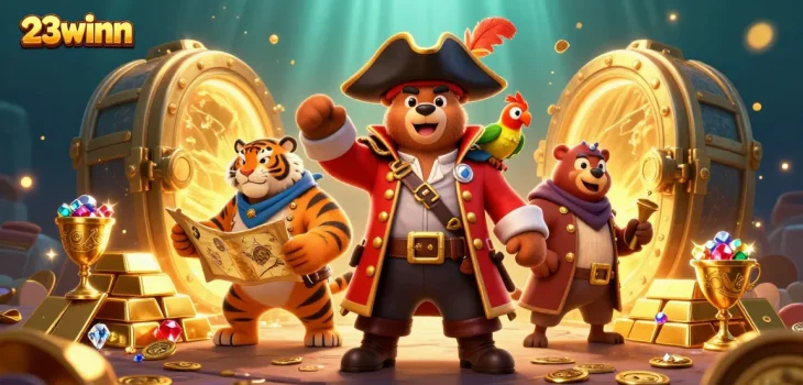 Experience the thrill of 23winn with a vibrant pirate-themed casino adventure filled with treasures.